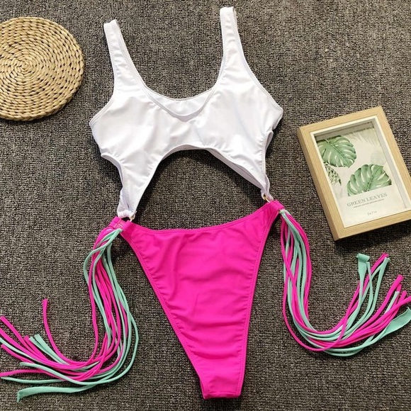 Tassel one piece swimsuit - Picture 3 of 7
